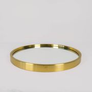 Modern brass mirror from the mid-century by Glasmäster in Markaryd, Sweden, 1960s.