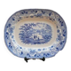 Plat à viande antique en grès du XIXe siècle représentant l'Eton College