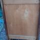 Storage cabinet locker with old wooden curtain