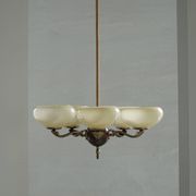 Chandelier with 5 arms by Paavo Tynell, model 1386/5 for Taito, Finland, 1930s.