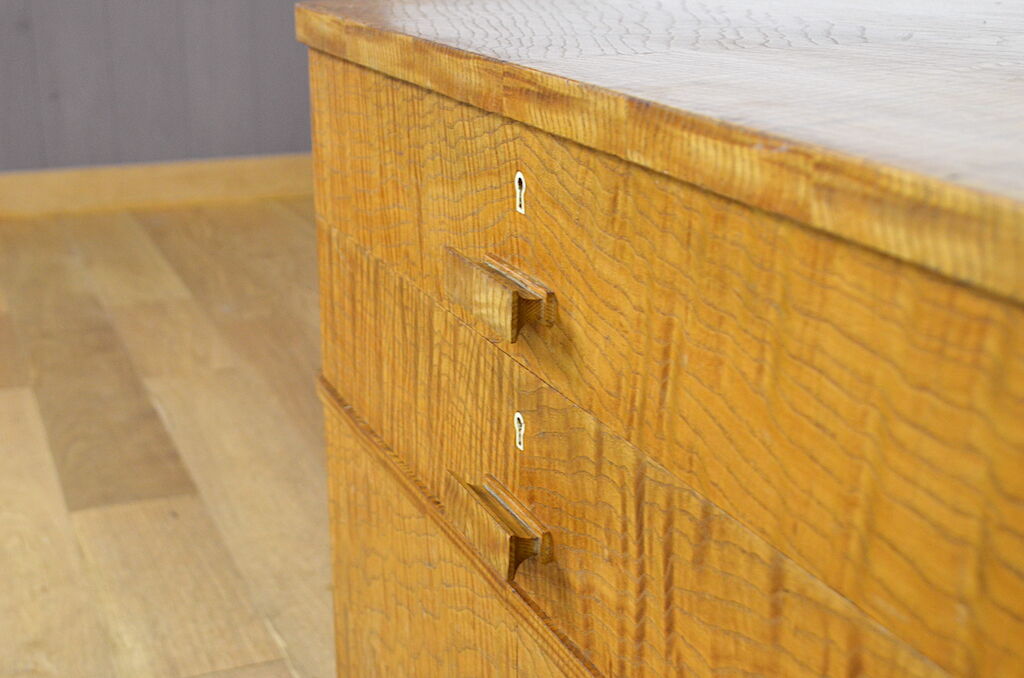 Vintage low furniture in blond wood 1940