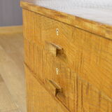 Vintage low furniture in blond wood 1940