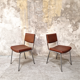 Paire de chaises skaï et chrome
