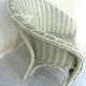 Fauteuil enfant en rotin blanc  vintage