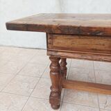 20th century walnut farmhouse table