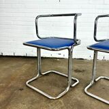 Vintage design tube frame dining chairs