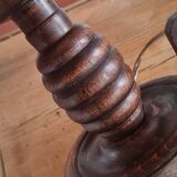 Lampe à poser en bois tourné