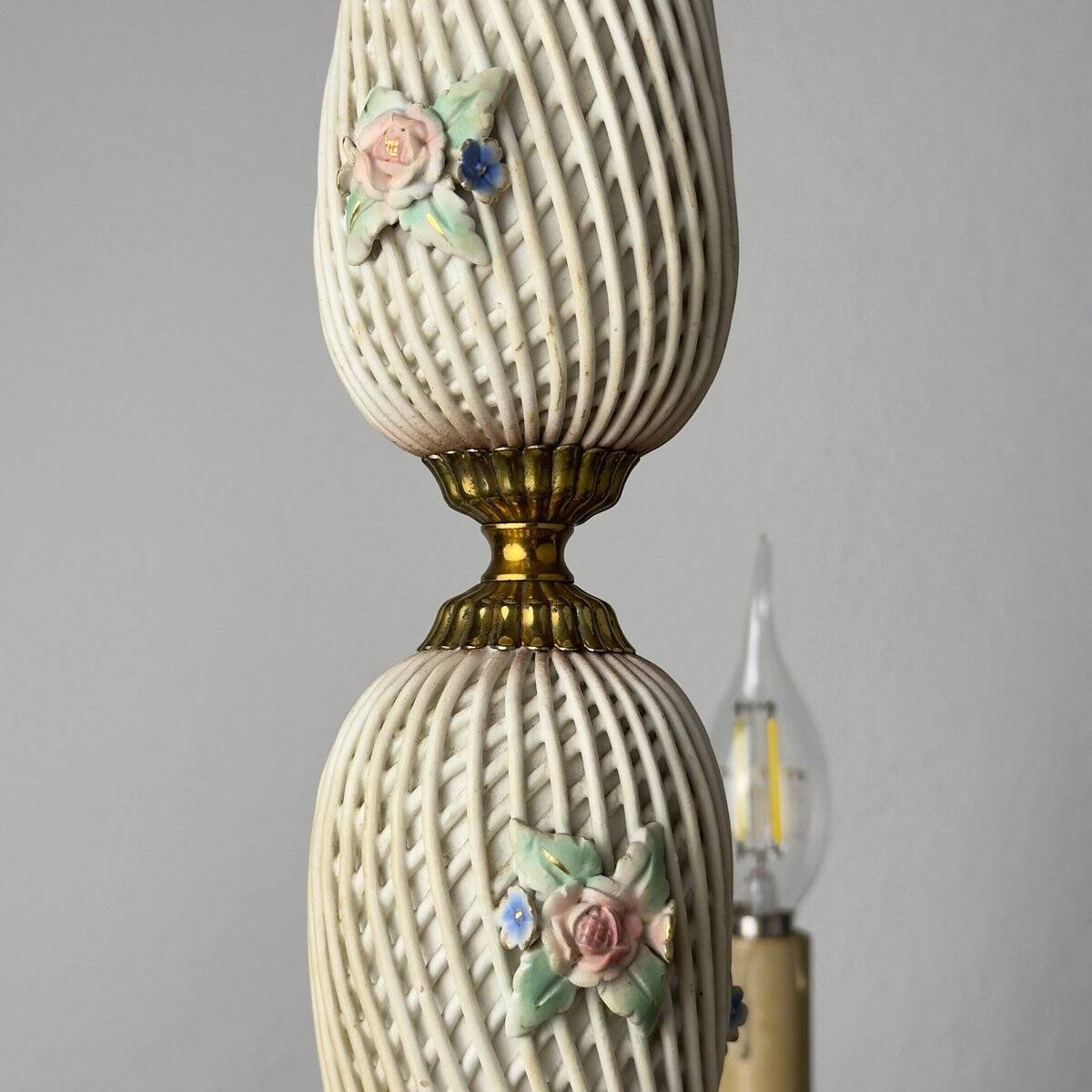 Capodimonte Art Nouveau Vintage Chandelier, 1930s