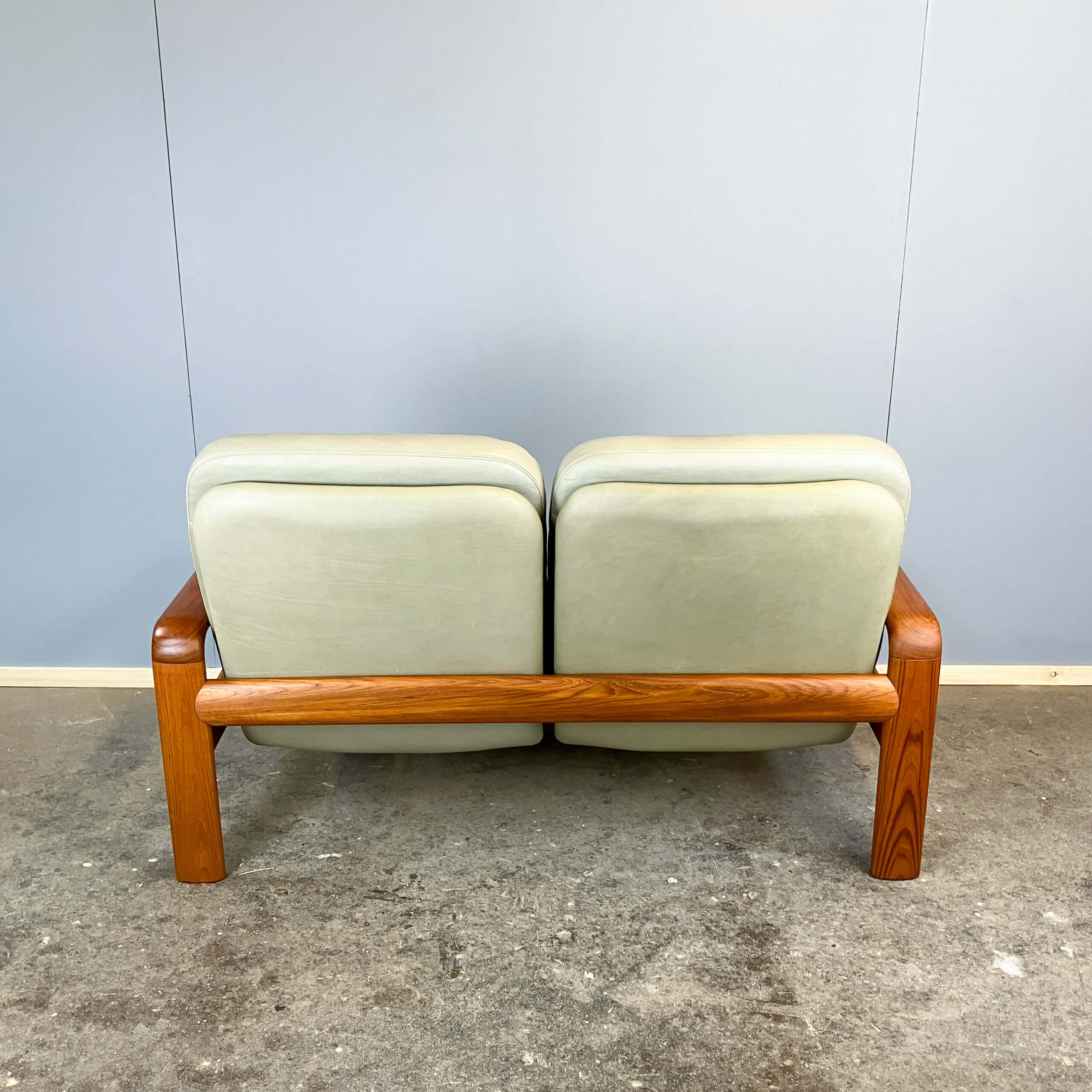 Seating set by Dyrlund, teak and leather, 1960s