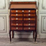 Louis XV Notary Secretary Cabinet in Veneer, Stamped by Nicolas Pet