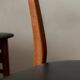 Ensemble de 6 chaises de salle à manger danoises des années 50 · Teck et Skai noir
