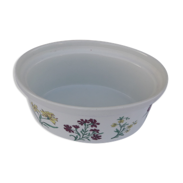 Plat en porcelaine de Paris  modèle Herbier