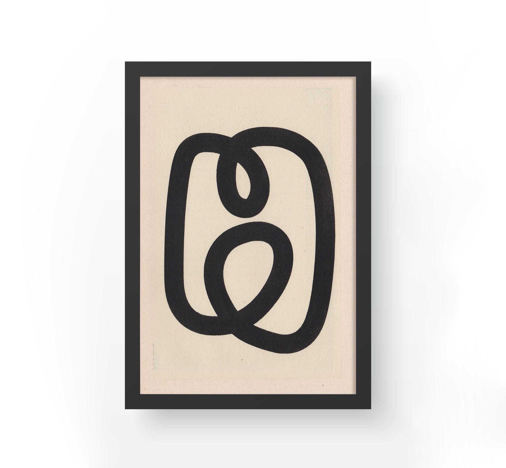 Original collage on dated and signed paper, abstract illustration