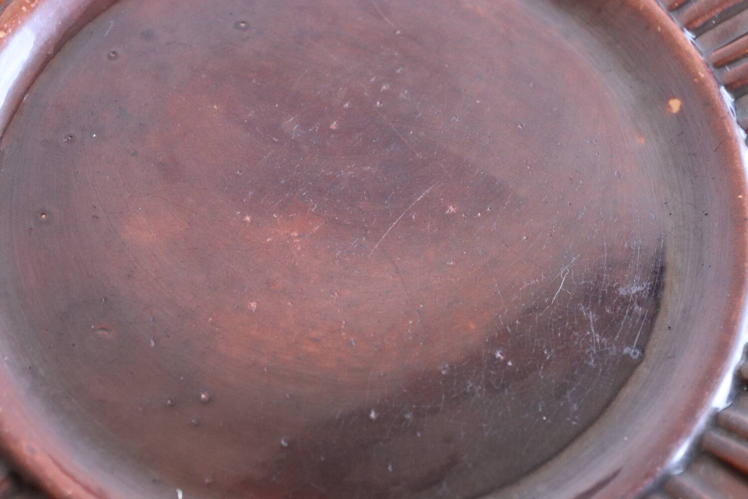 "Marguerite" plate in glazed ceramic