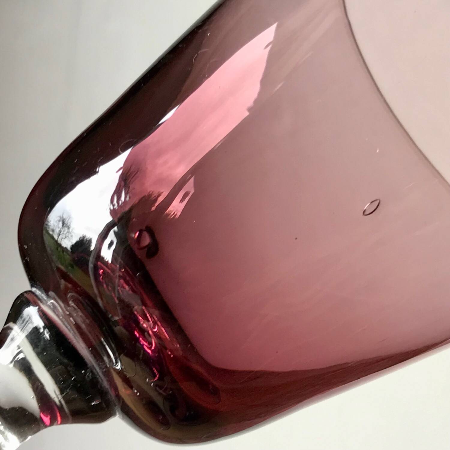 Lot de 6 verres à vin colorés soufflés bouche