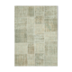Hand-knotted anatolian contemporary 171 cm x 240 cm beige patchwork carpet