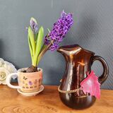 Carafe à Sangria Vintage Espagnole - Pichet en Verre Ambré Rétro