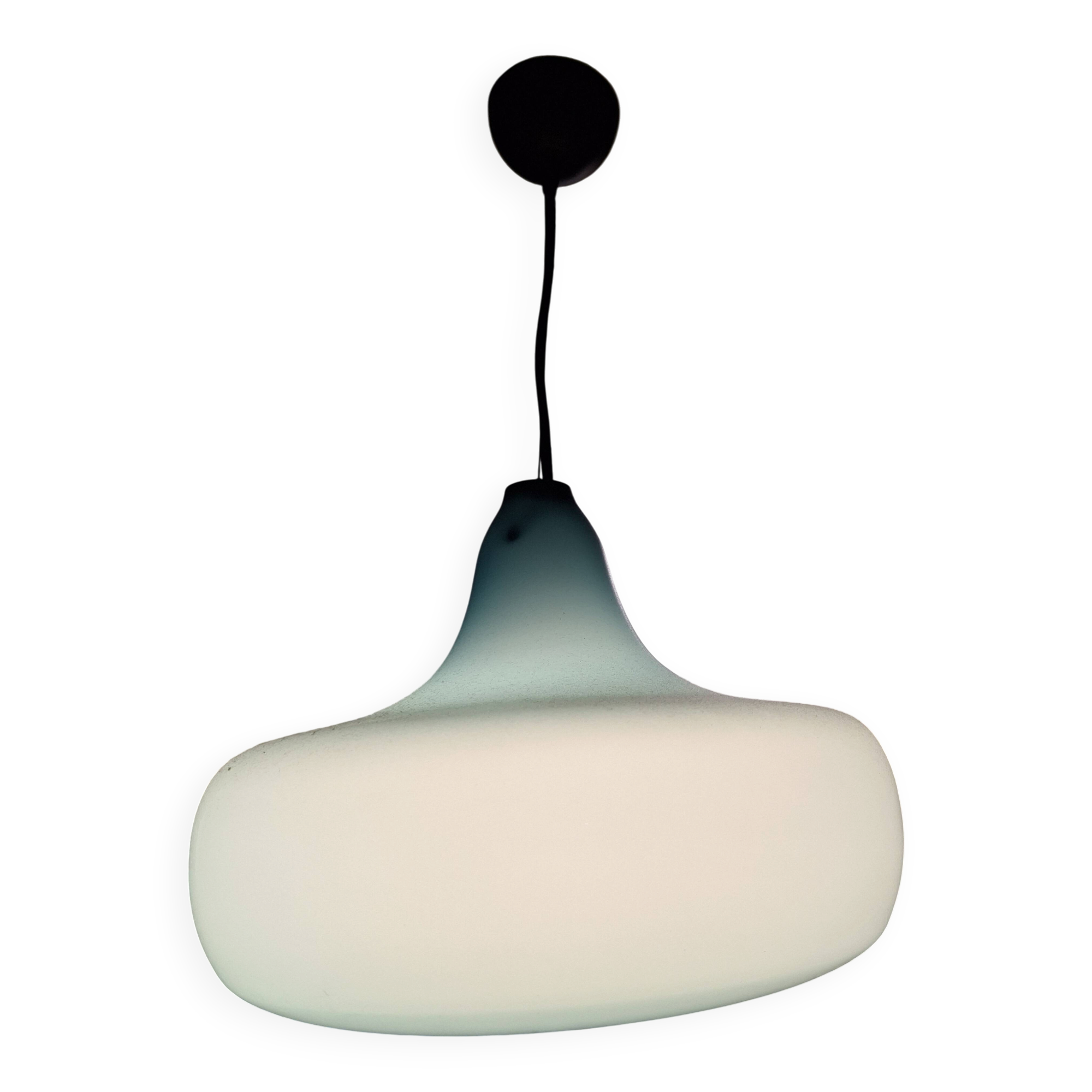 Vintage suspension lamp VISTOSI blue Murano glass L.114 Alessandro Pianon