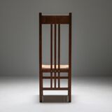 Modern Dutch high-backed chairs with 1920 cord seats