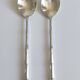 Silver plated salad servers, Italy, 1980s