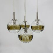 Suspension en verre de Murano à cascade de design des années 50, années 1970, Italie