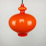 Orange glass suspension light Swedish Oplight by Hans Agne Jakobsson for AB Markaryd