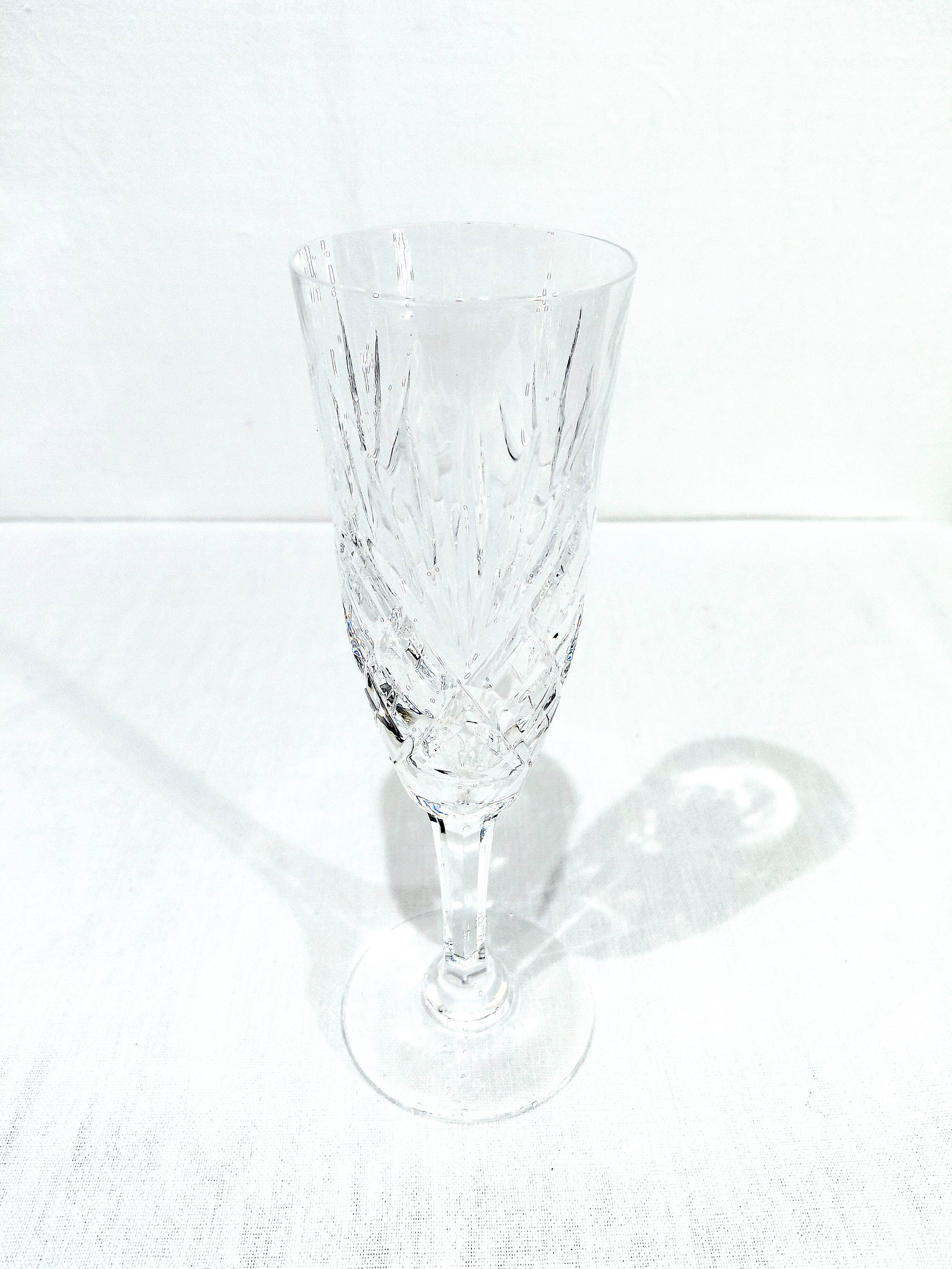 SAINT-LOUIS - CHANTILLY MODEL - 8 CHAMPAGNE FLUTES