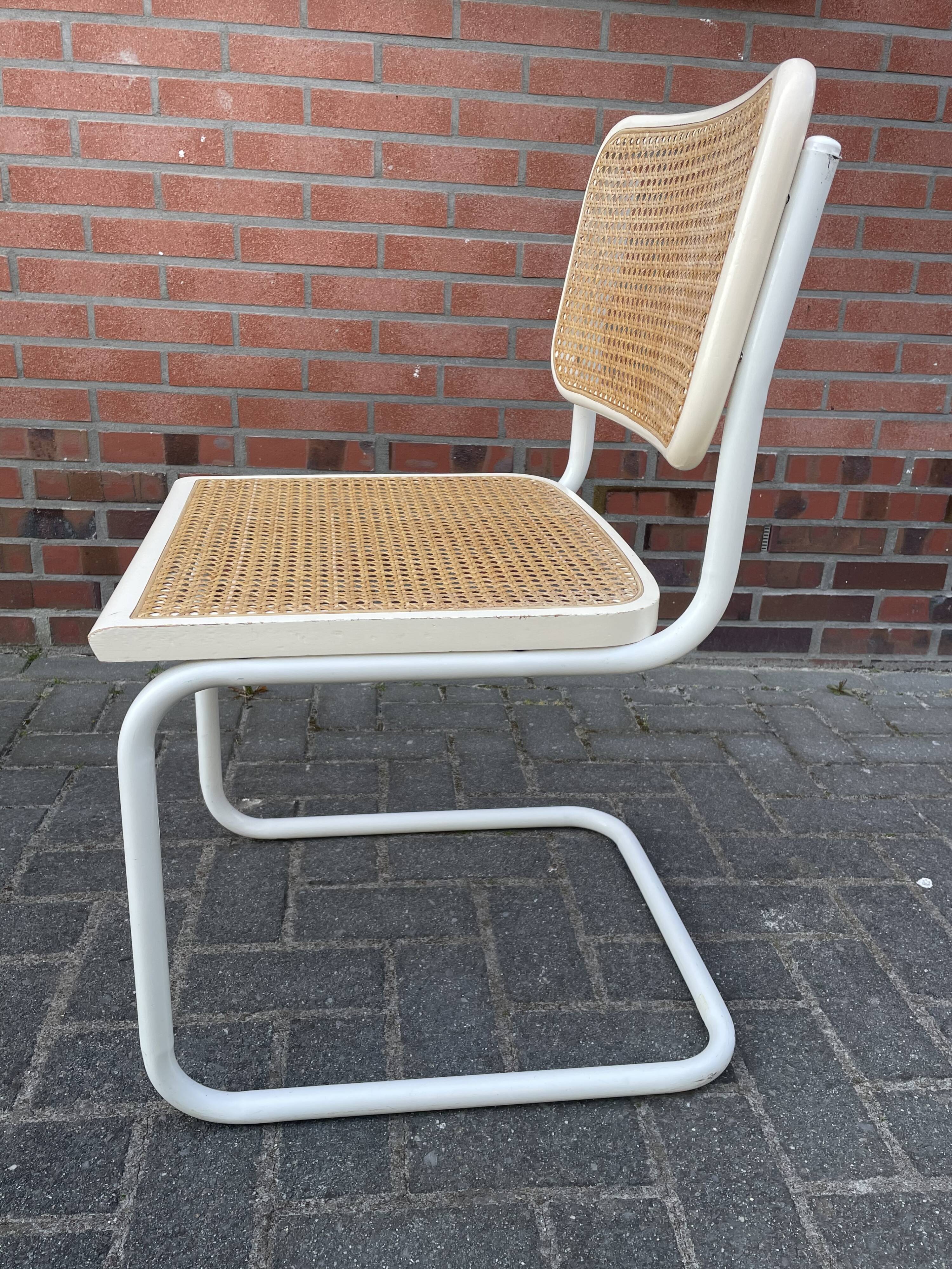 Cesca dining room chair designed by Marcel Breuer