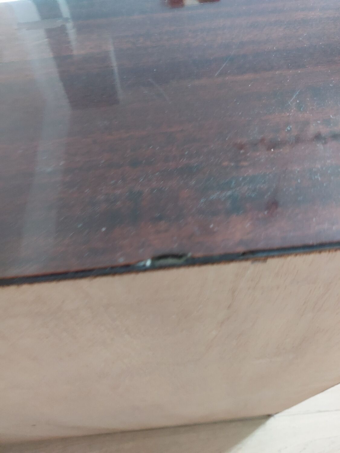 Small mahogany shelf