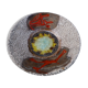 Plat creux Vallauris fat lava fond verre motifs animaliers