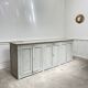 Enfilade vintage patine gris clair