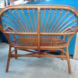 Rattan bench 80s