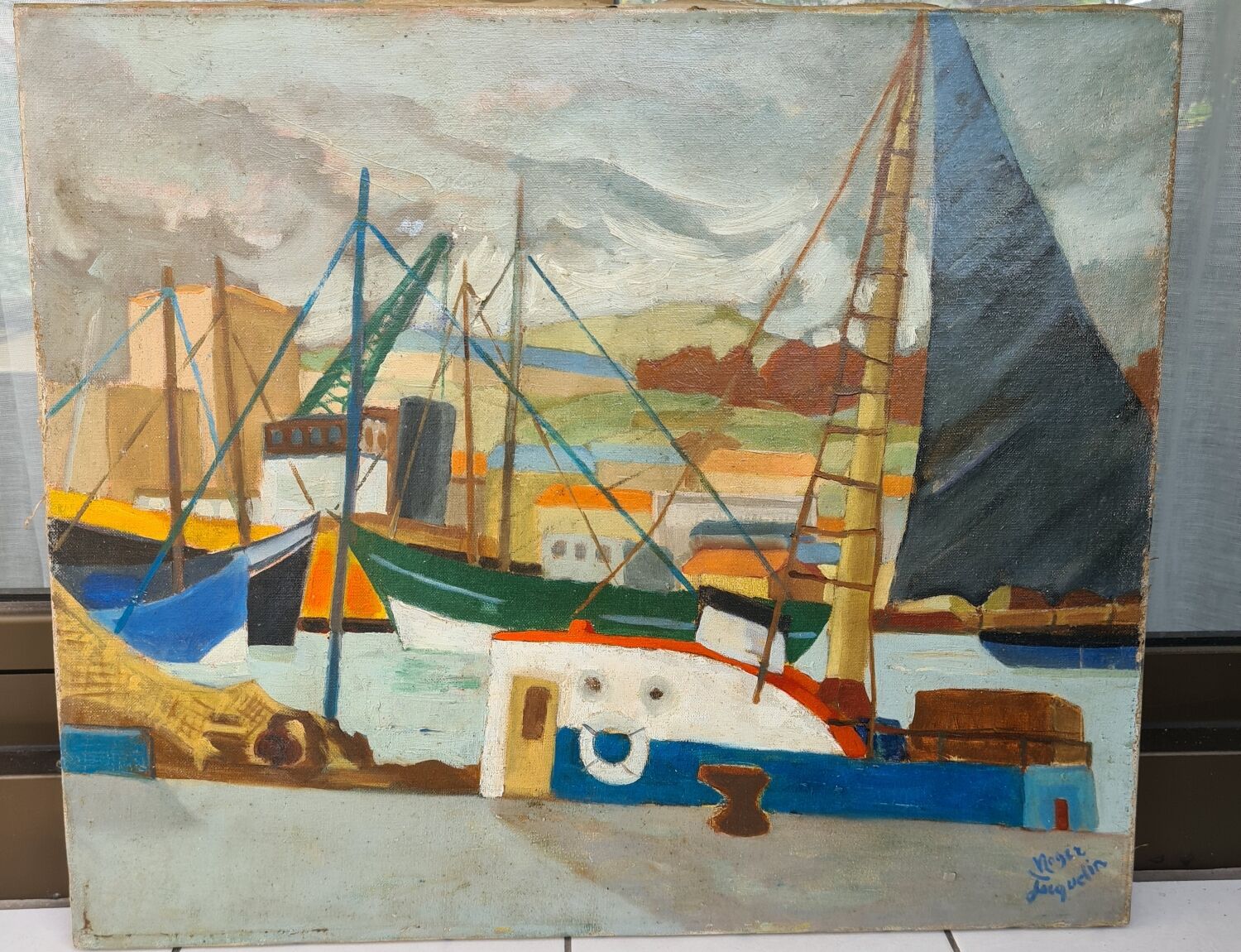 Marine painting signed Roger Jacquelin (1927/2008)