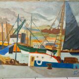 Marine painting signed Roger Jacquelin (1927/2008)