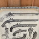Metal tray Piero Fornasetti "Guns" 60s revolvers