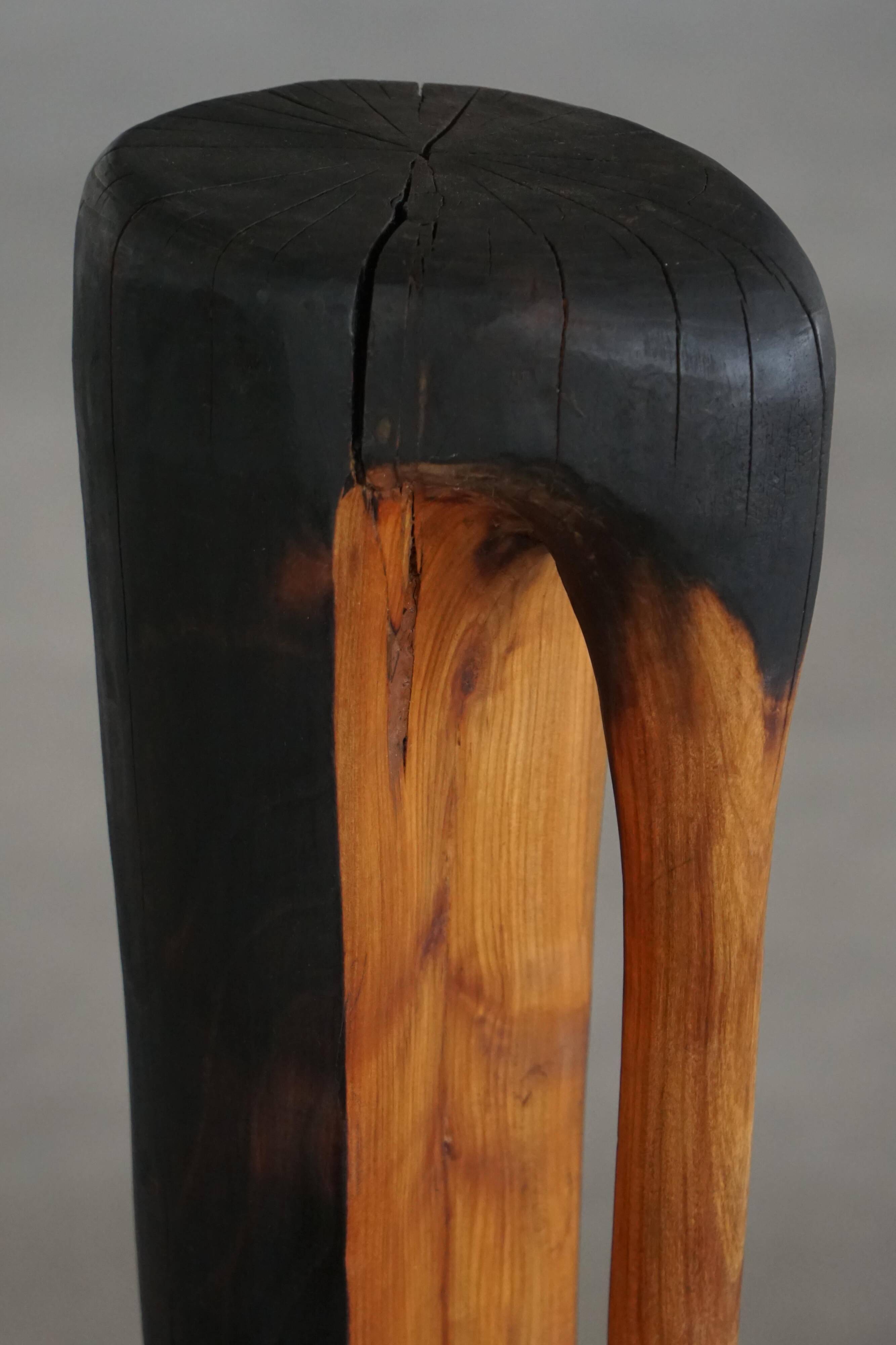 Large wooden sculpture "Black Elegance" by Ole Wettergren, Denmark, 1990s.
