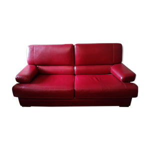 Canapé vintage 3 places - rouge