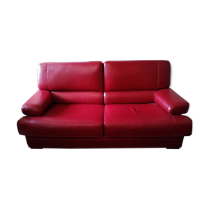 Canapé vintage 3 places en cuir