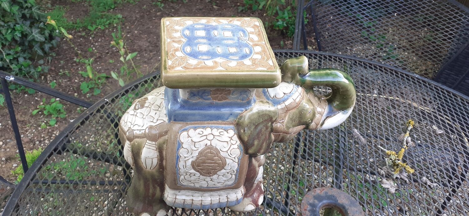 Porte-plante éléphant En Céramique - Décoration Intérieure Originale