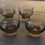 Set of 4 Italian Smoked Glasses - 1960s