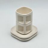 Tasses en céramique ivoire Makio Hasuike design italien années 70