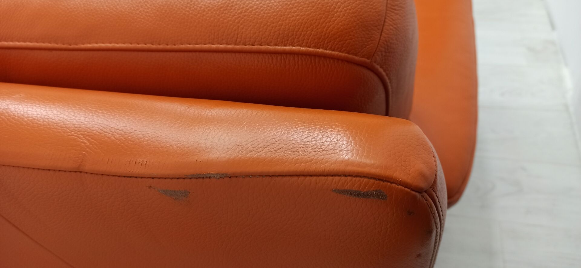 Leather sofa Willi Schillig 90s