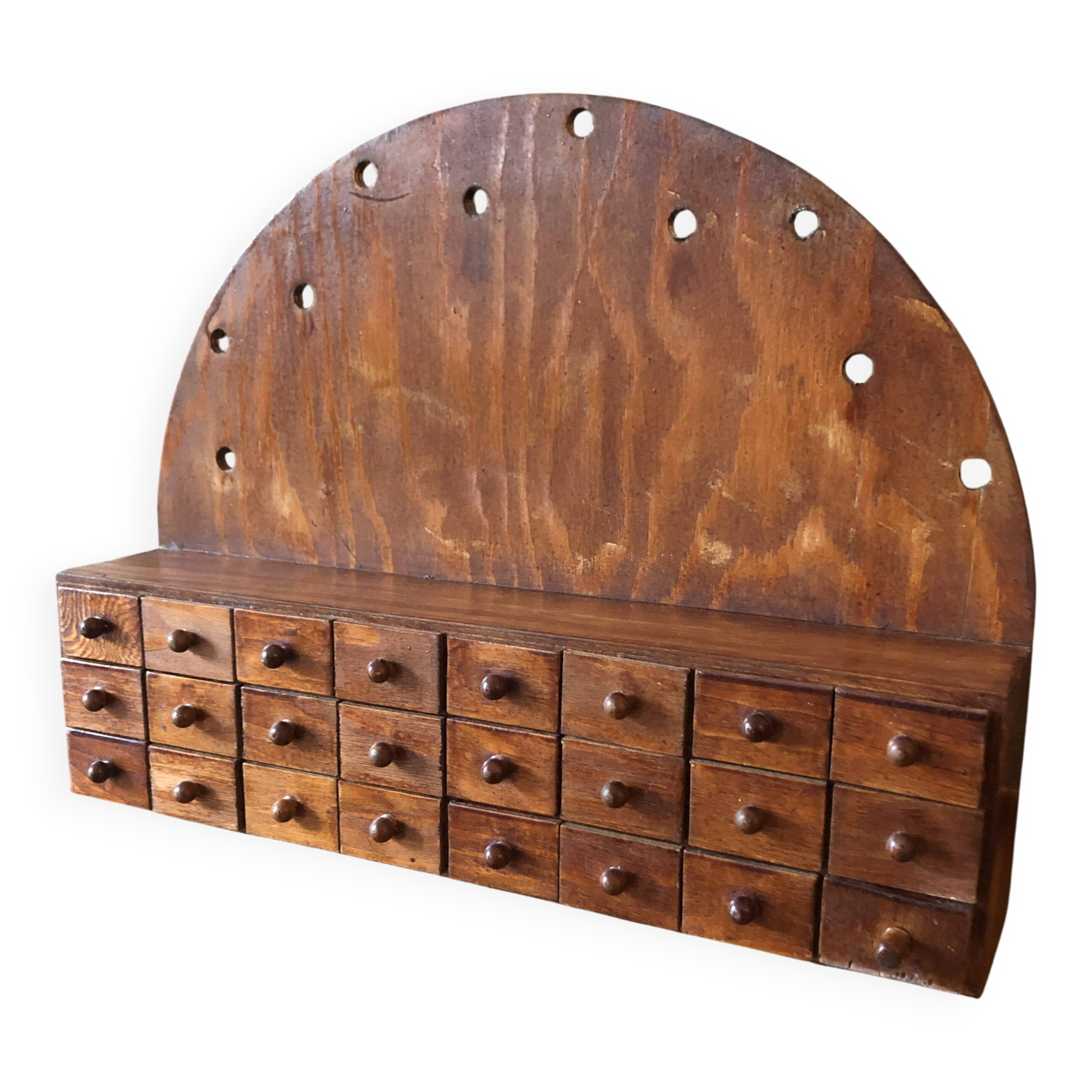 Petit meuble de métier rétro vintage en bois