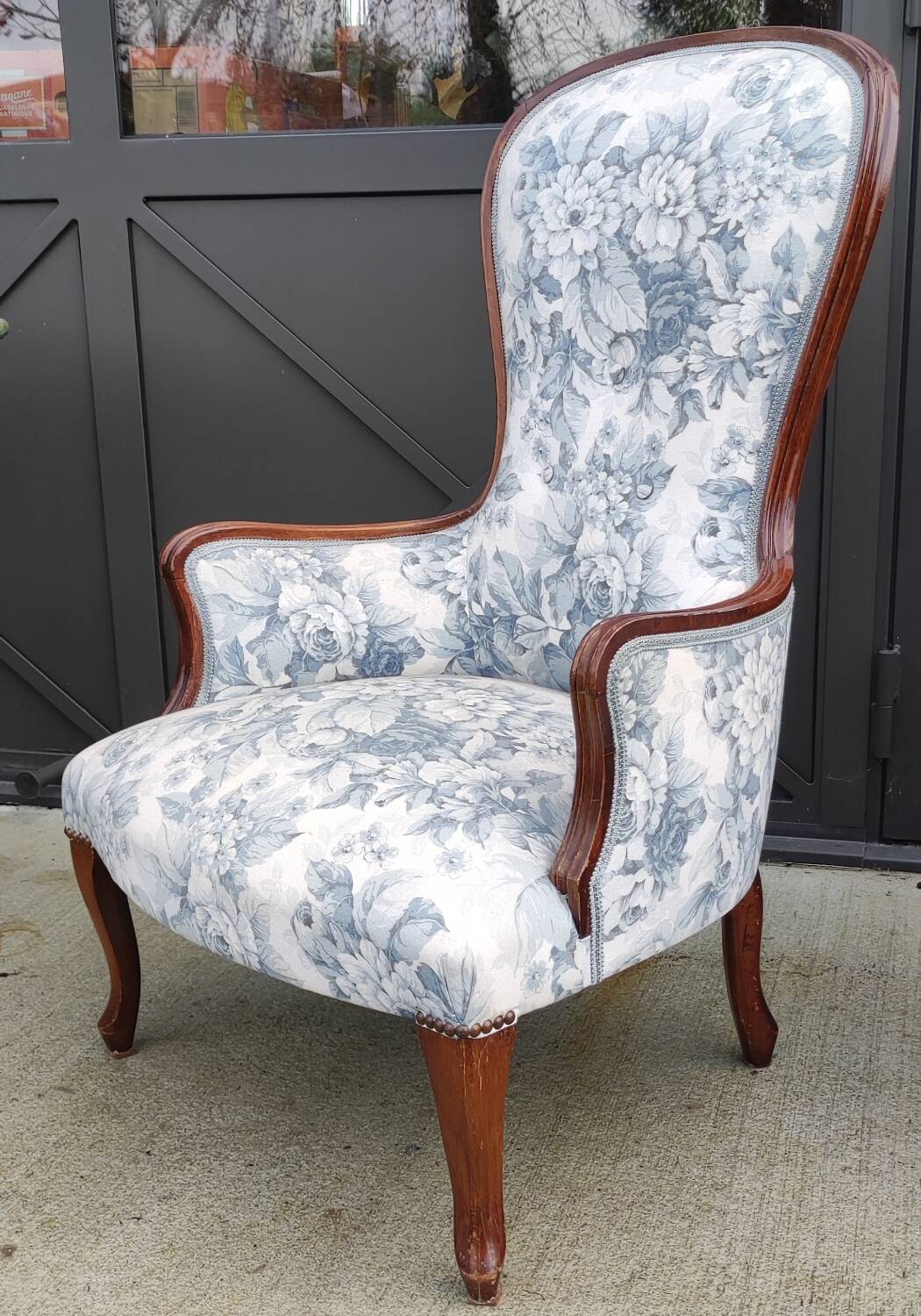 Old Pair of Louis Philippe Bergère Armchairs