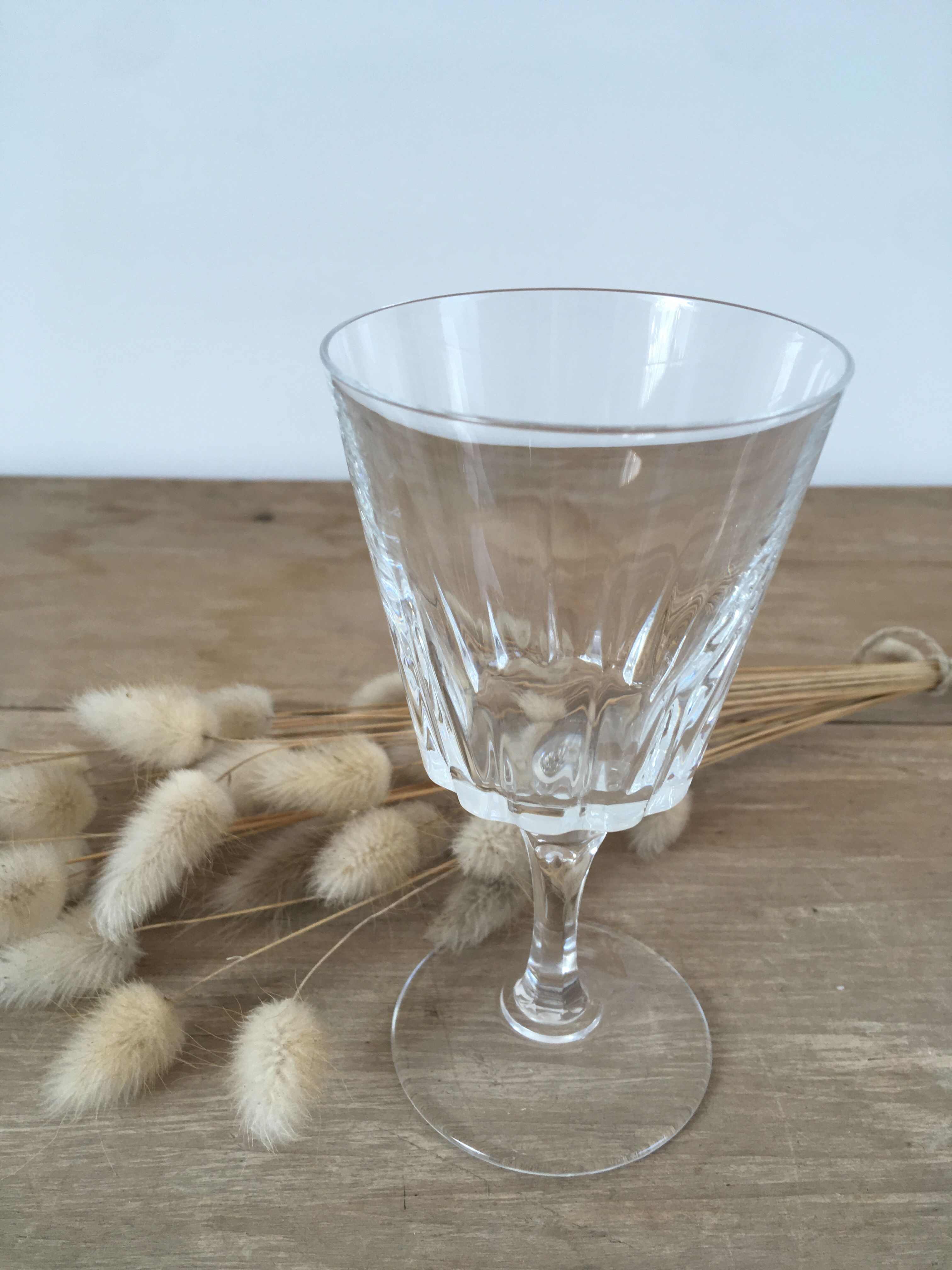 Cristal d'Arques foot glasses model "Versailles"