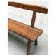 Brutalist bench made of solid elm by Olavi Hanninen, Aranjou edition 1950.