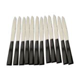 Lot of 12 knives handle Bakelite stainless blade.