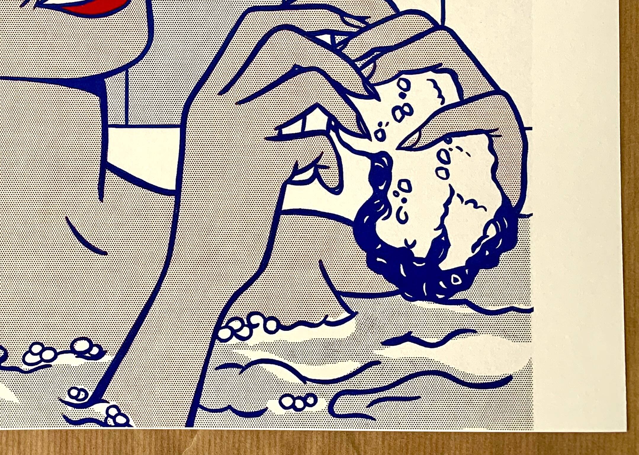 Original pop-art poster, reissue by Roy Lichtenstein "woman in bath 1963"