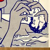 Original pop-art poster, reissue by Roy Lichtenstein "woman in bath 1963"