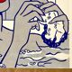 Original pop-art poster, reissue by Roy Lichtenstein "woman in bath 1963"